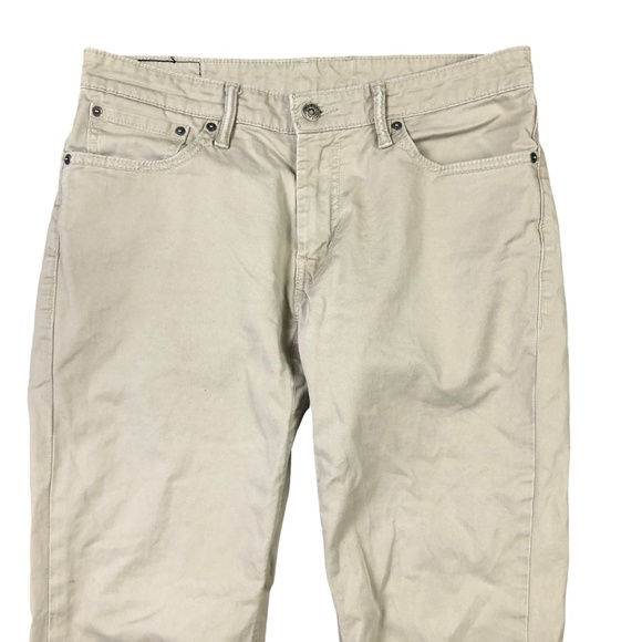 Levi Strauss 511 Brown Straight Leg Tan Khaki Jeans Mens 33 x 30 - Picture 5 of 6